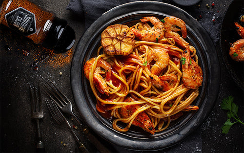 Rezept Cajun Hähnchen und Garnelen Pasta