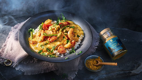 Rezept Kokos-Curry mit Fisch & Garnelen | Herr der Ringe