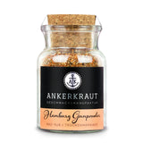 Hamburg Gunpowder von Ankerkraut im Korkenglas auf weißem Hintergrund.