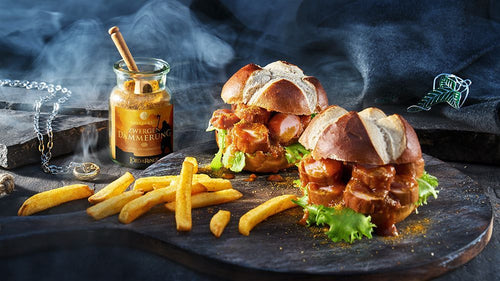 Rezept Currywurst-Burger Magmakammer | Herr der Ringe