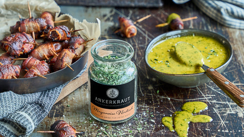 Rezept Datteln im Speckmantel mit würziger Mayo
