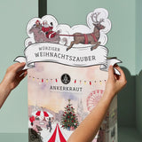 Motiv wird an Premium Adventskalender angebracht