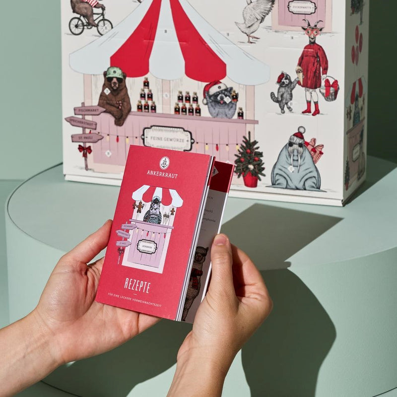 Premium Adventskalender mit Rezeptheft