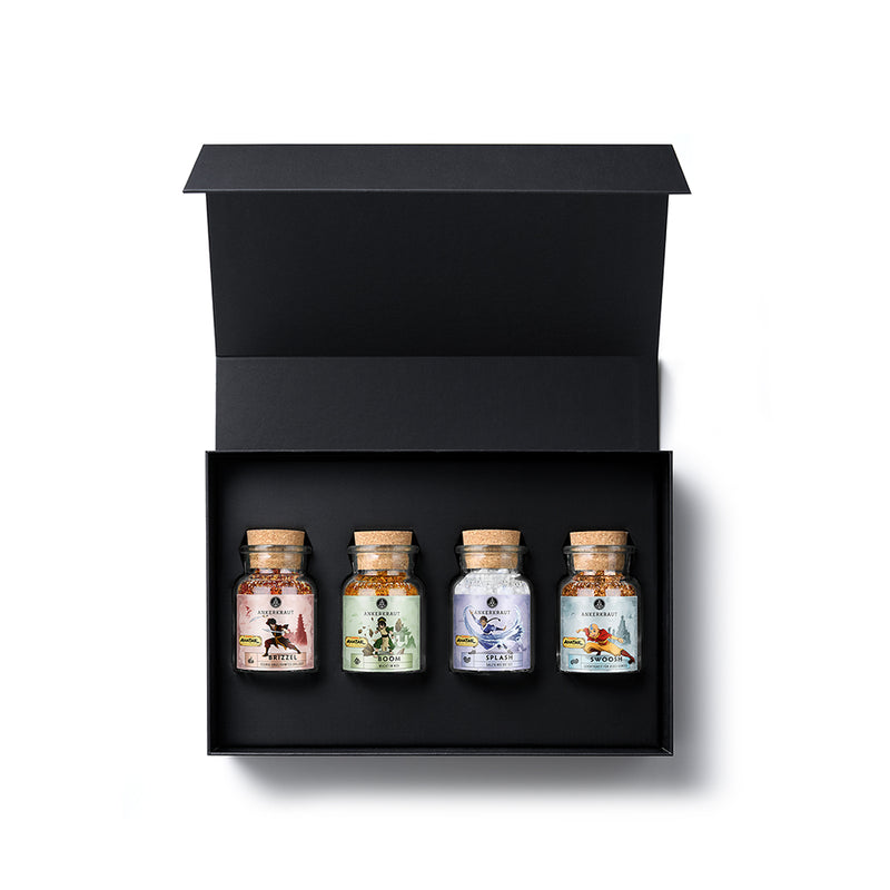 geöffnete Box mit 4 Korkengläsern Avatar