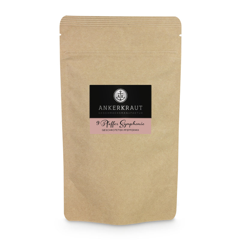 9 Pfeffer Symphonie im praktischen kleinen Nachfüllbeutel zum wieder verschließen.
