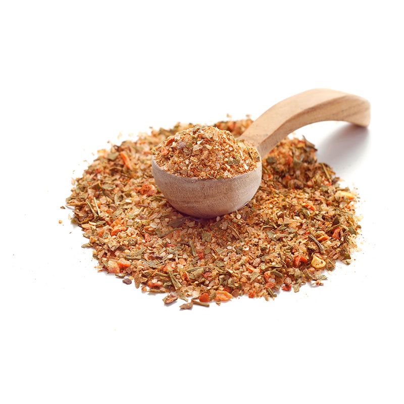 Auflauf Gewürz von Ankerkraut als Häufchen auf einem Gewürzlöffel.