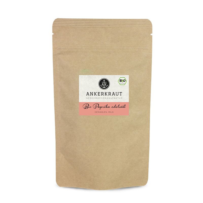 BIO Paprika im praktischen kleinen Nachfüllbeutel zum wieder verschließen.