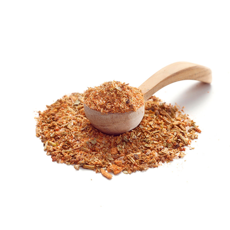 Gänse- und Entengewürz von Ankerkraut als Häufchen auf einem Gewürzlöffel.