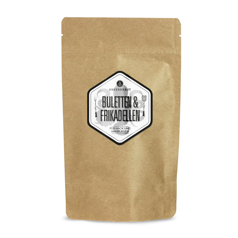 Frikadellen Gewürz im praktischen kleinen Nachfüllbeutel zum wieder verschließen.