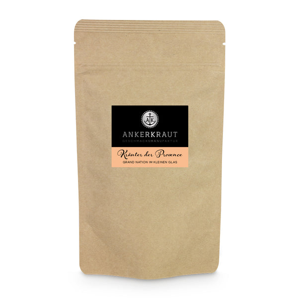 Ankerkraut Kräuter Der Provence Kaufen im praktischen kleinen Nachfüllbeutel zum wiederverschließen.