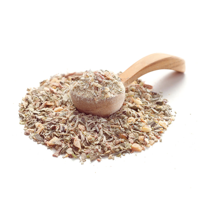 Ankerkraut Levante Gewürz als Häufchen auf einem Gewürzlöffel.