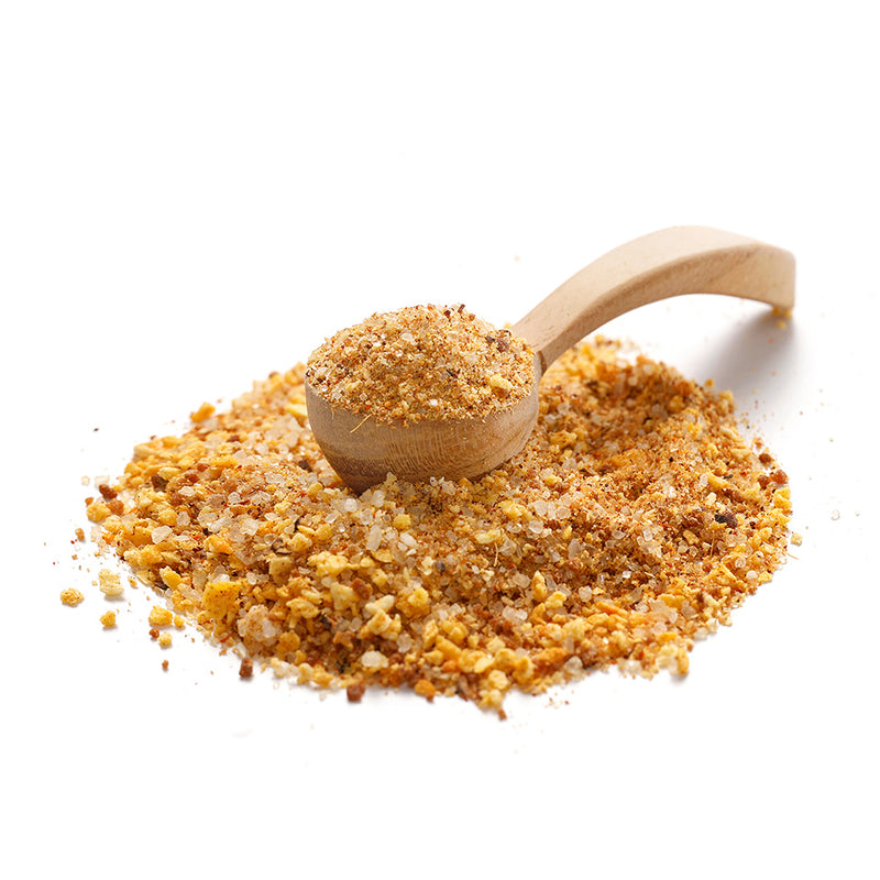 Mango Nr 5 von Ankerkraut als Häufchen auf einem Gewürzlöffel.