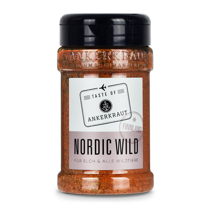 Ankerkraut Nordic Wild im Gewürzstreuer vor weißem Hintergrund.