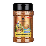 Spongebob Burger von Ankerkraut im Gewürzstreuer vor weißem Hintergrund.