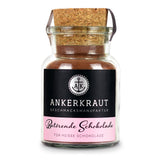 Betörende Schokolade von Ankerkraut im Korkenglas auf weißem Hintergrund.