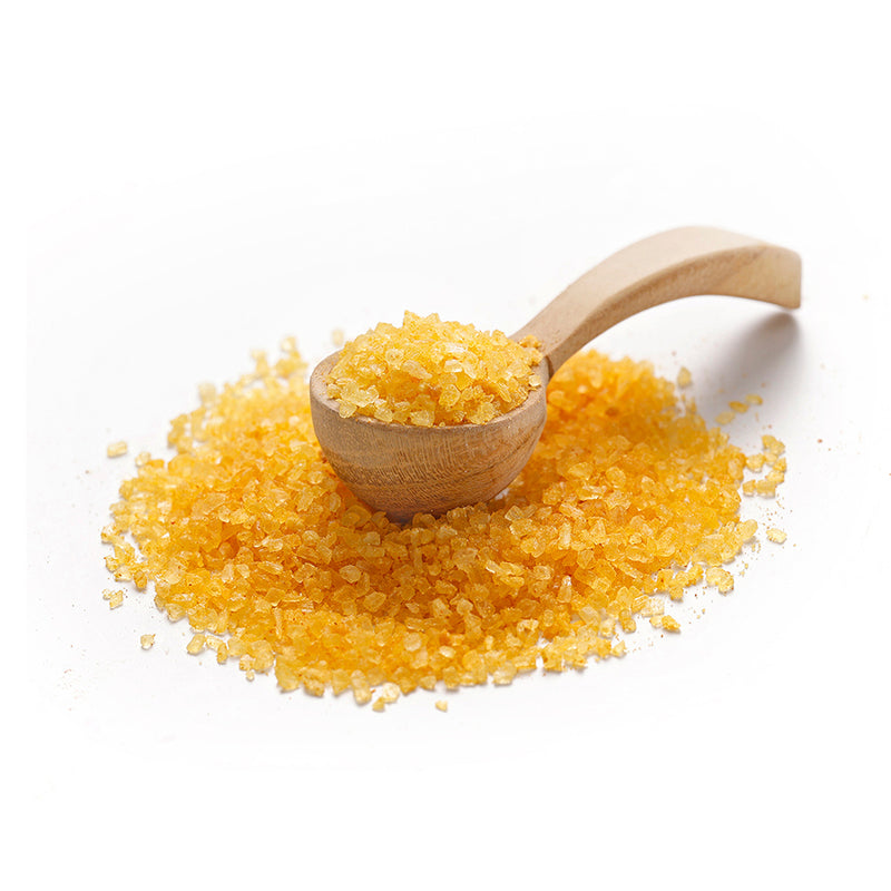 Zitronensalz von Ankerkraut als Häufchen auf einem Gewürzlöffel.